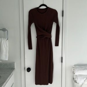 Zara ribbed knit midi dress